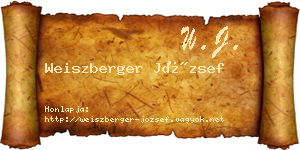 Weiszberger József névjegykártya
